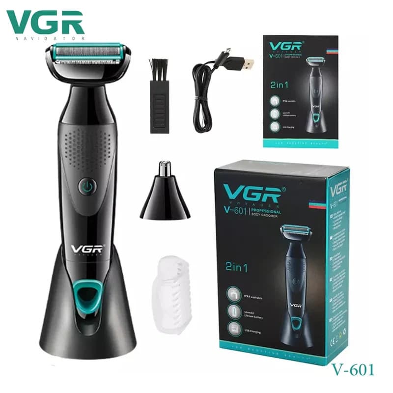 VGR V-601 электробритва для лица и тела 2 в 1 с триммером для носа и ушей