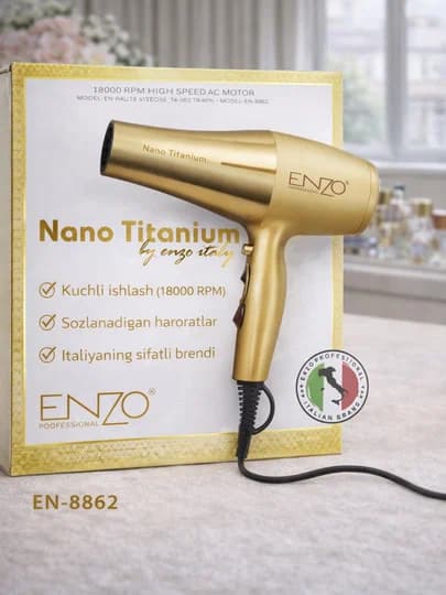 ENZO Nano Titanium 8862 профессиональный фен для волос 3000 Vt